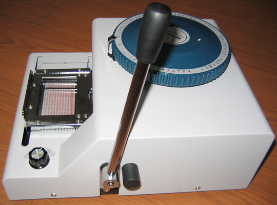 Embossing Machine,Manual Card Embosser membership card - Click Image to Close