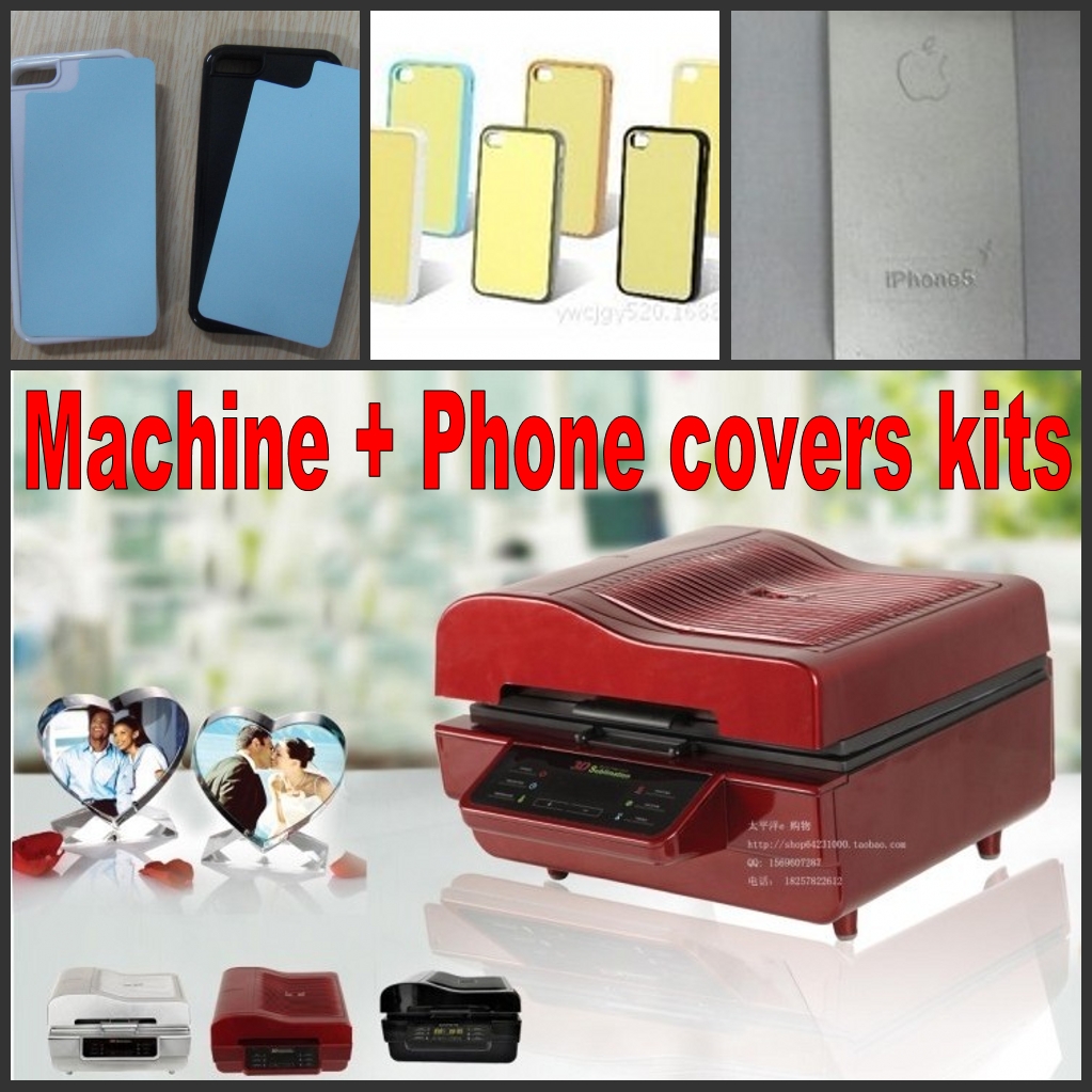 3D Vacuum Heat Press Machine + DIY Iphone cases kits